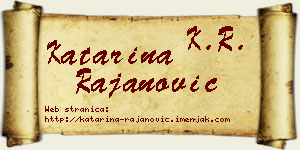 Katarina Rajanović vizit kartica